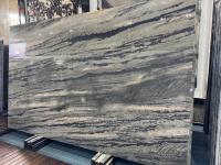 Dalles de quartzite des Galapagos exotiques, quartzite bleu poli pour villas de luxe, salon, cuisine, mur d'accentuation, salle de bain, meuble-lavabo