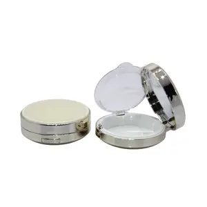 Caja de polvo compacta de doble capa para maquillaje facial, contenedor vacío de polvo comprimido, embalaje de Etiqueta Privada, venta al por mayor