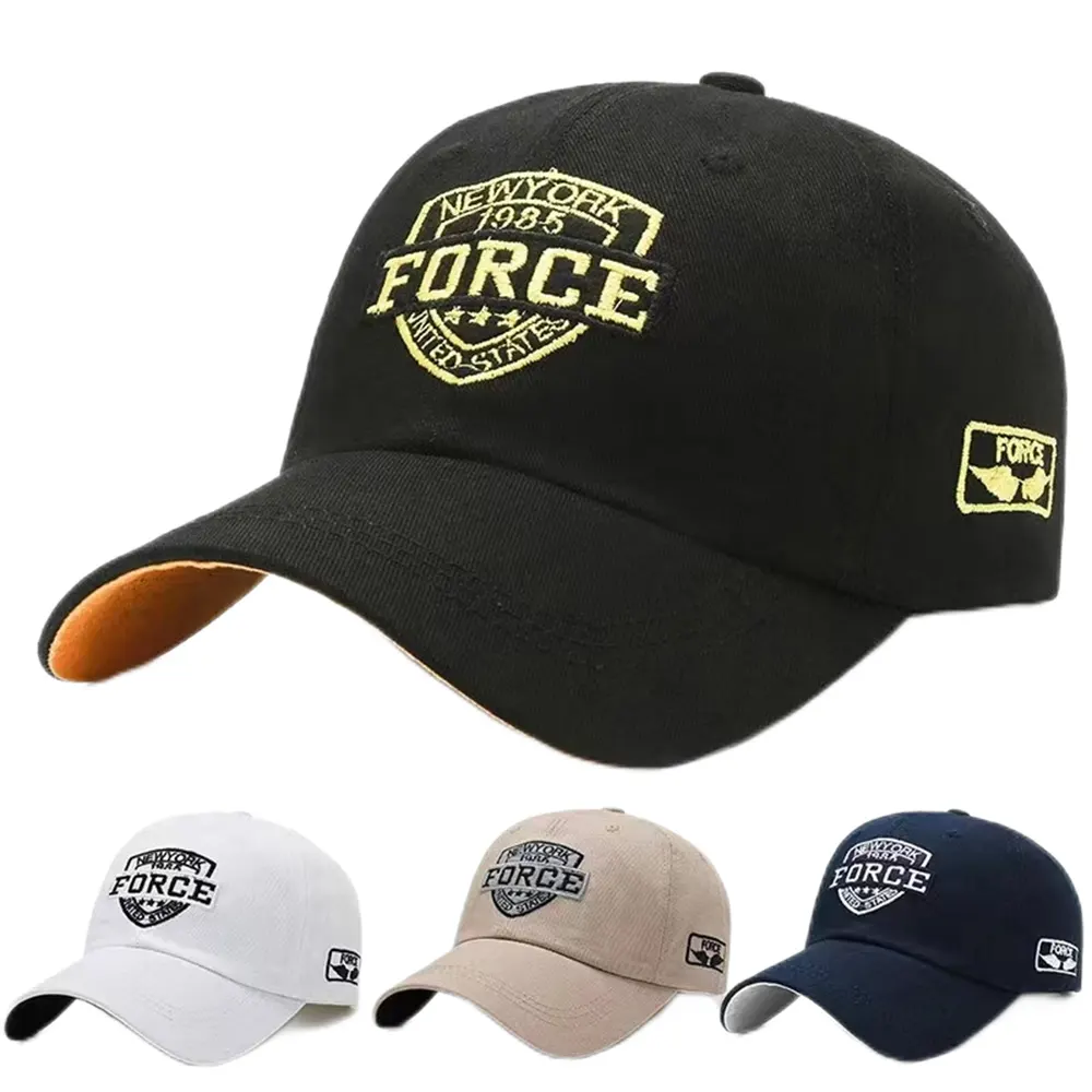 customized black denim 6 panel baseball cap metal buckle sports caps hats