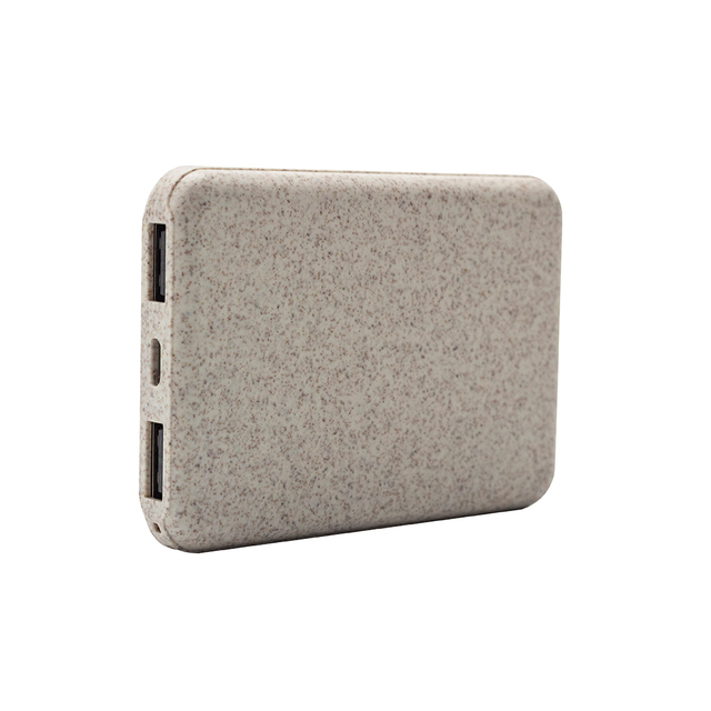 Natural Wheat Straw Power Bank 5000 MAh Battery Capacity Power Supply