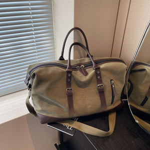 Retro Style Design Canvas <b>Tote</b> <b>Bag</b> Zipper Eco-Friendly Water-Resistant Unisex Fashion Large Capacity 20-35L Travel Backpack - Product Image 1