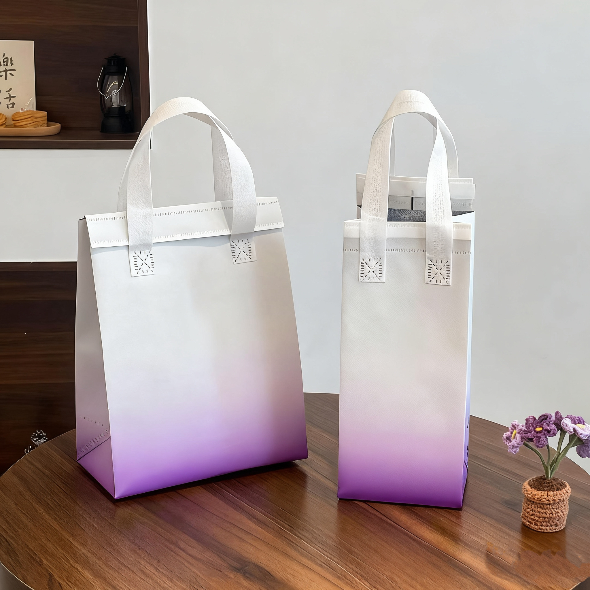 ถุงเก็บความเย็นอลูมิเนียมฟอยล์แบบไม่ทอ - สีม่วง