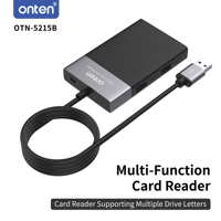 Onten Grosir 6 in 1 USB 3.0 Hub dengan Pembaca Kartu TF CF SD XQD Adapter OTN-5215B