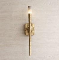 Lampe murale LED rétro en cuivre forgé à la main, style italien, avec abat-jour en albâtre, interrupteur mural, décoration de luxe pour salon, chambre à coucher, chevet