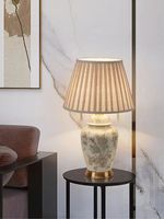 Base en laiton antique gris finition intérieur chambre à coucher lampe de table décorative base de vase en céramique lampe de bureau
