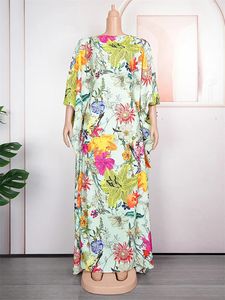 Gaun Panjang Chiffon Gaun <span class=keywords><strong>Prom</strong></span> Abaya Dashiki Motif Bunga Longgar Boubou Pakaian Wanita Gaun Pesta Seamlessrican untuk Wanita - Product Image 2