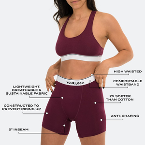 BoyShorts modali da donna boxer da donna Plus Size a <span class=keywords><strong>vita</strong></span> <span class=keywords><strong>alta</strong></span> 5 pollici - Product Image 2