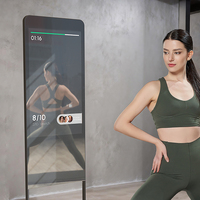 Miroir de fitness intelligent MIRROH.AI OEM/ODM avec IA, miroir d'entraînement sous Android OS, design moderne, interrupteur tactile pour la maison, la salle de sport, le salon, la salle de bain