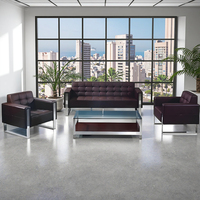Modernes Sofa für Büro empfang Warten Leder Lobby Besucher Verlassen des Raumes Sofas Kunst Minimalist Chinese Business Rec
