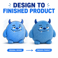 Peluche Monstre Bleu Personnalisée Brodé Anti-Stress Tissu Ultra Doux Fabrication Directe Usine OEM ODM Vente en Gros MOQ