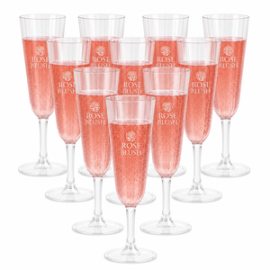 Copas de Champán de Plástico Transparente <span class=keywords><strong>con</strong></span> Tapas, Libres de BPA, Desechables, para Bodas, Brindis y Fiestas, 6oz 8oz - Product Image 2