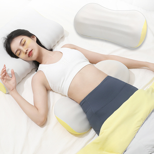 Heated Memory Foam <strong>Bed</strong> <strong>Back</strong> Rest Pillow Ergonomic Lumbar <strong>Support</strong> Cushion for <strong>Back</strong> Pain Relief, Adjustable Heat Therapy for <strong>Bed</strong> - Product Image 1