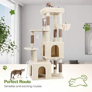 Menara kucing tugas berat 5 tingkat ramah lingkungan Modern untuk kucing besar <span class=keywords><strong>Maine</strong></span> <span class=keywords><strong>Coon</strong></span> ekstra besar menggaruk Post tempel atas - Product Image 6