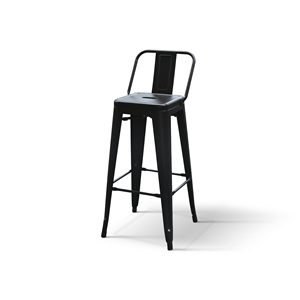 Tabourets de bar en métal noir, ensemble de 4 pièces, pour usage intérieur - Product Image 1