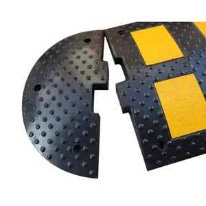 Rubber speed safety speed bumps on traffic roads, rubber parking lot humps