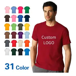 Wholesale 100% Cotton Blank Pattern O Collar T-shirt Custom Printed T-shirt Men's T-shirt Short Sleeve