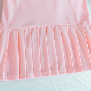 Robe midi plissée sans manches pour petite fille, col rond, imprimé, coupe trapèze, respirante, avec nœud, personnalisable ODM - Product Image 6