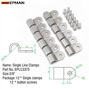 SS אחת קו מלחציים 3/8 "& 3/16" & 1/4 "שונה מתאים דלק, אוויר, חשמל, בלם, קווי EPLC3375 EPLC3187 EPLC3250 - Product Image 4