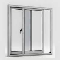 Fenêtres à battants en aluminium à double vitrage insonorisées et isolées pour les villas et les résidences. Conception moderne certifiée Energy Star