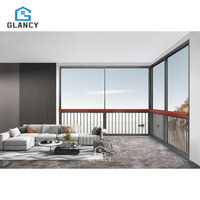 Ventanas Corredizas de Aluminio Negro Estilo Chino, Herrajes Alemanes de Acero Inoxidable, Resistentes al Viento y con Aislamiento Térmico para Exteriores
