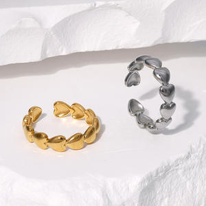 Heart <b>Ring</b> 2025 Fashion Irregular <b>Stainless</b> <b>Steel</b> Heart Opening <b>Ring</b> Women's Jewelry <b>Stainless</b> <b>Steel</b> <b>Ring</b> - Product Image 1