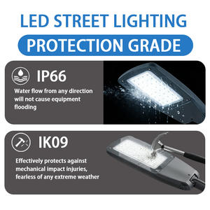 XINDECO <span class=keywords><strong>LED</strong></span> 가로등 조명기구 IP66 30W-320W 다이캐스트 알루미늄 루미레즈 칩 180lm/W AC 5년 보증 야외 도로용 - Product Image 4