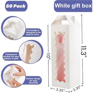 Caja de embalaje transparente para tambor, caja de exhibición de vidrio con asa, caja de regalo de cumpleaños personalizable según las necesidades. - Product Image 2