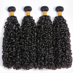Pixie Curl Paquetes de cabello <span class=keywords><strong>doble</strong></span> dibujado 10-30 pulgadas Armadura de cabello brasileño 3/4 Paquetes Kinky Pissy Curly Extensiones de paquetes de cabello humano - Product Image 3