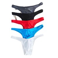 Sous-vêtements sexy pour hommes, caleçons triangulaires respirants de couleur unie, taille basse, poche U-convexe grande capacité