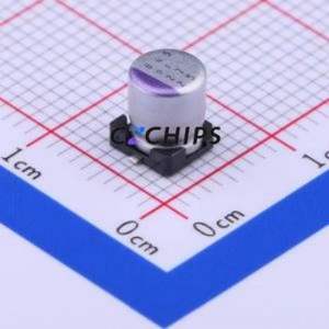 Condensador sólido SMD 25SVPF27MX, D5xL5.9mm (Capacitancia: 27uF) (Precisión: 20%) (Voltaje nominal: 25V) - Product Image 1