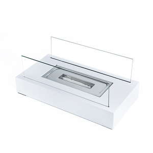 Large Rectangular Glass <strong>Fire</strong> <strong>Pit</strong> <strong>Table</strong> Top <strong>with</strong> Insulation Pads Bioethanol Fireplace Accessories for Patio Heaters - Product Image 6