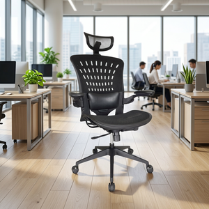 Silla de Oficina Ejecutiva Ergonómica, Convertible, Extensible, de Malla, Giratoria, Cómoda, Diseño Moderno, Reposabrazos y Soporte Lumbar Ajustables en Altura - Product Image 2
