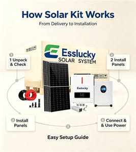 Système complet d'énergie solaire photovoltaïque avec batteries lithium-ion 3,6 kW 5 kW 10 kW 15 kW 6 kW, alimentation hybride hors réseau - Product Image 3