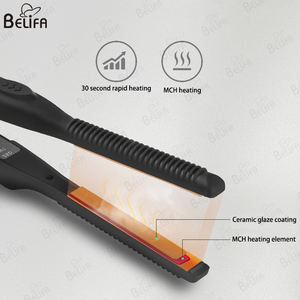 Nouveau petit fer plat pour <span class=keywords><strong>cheveux</strong></span> <span class=keywords><strong>courts</strong></span> <span class=keywords><strong>Mini</strong></span> fer à lisser chauffe rapide 3/10 pouces barbe fer à lisser bigoudi en céramique - Product Image 3