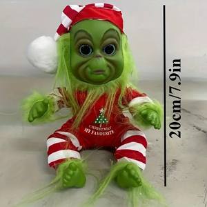 Nuevo juguete creativo de peluche <span class=keywords><strong>Grinch</strong></span>, muñeco extraño de Navidad, regalo de Navidad, muñeco monstruo de pelo verde - Product Image 3