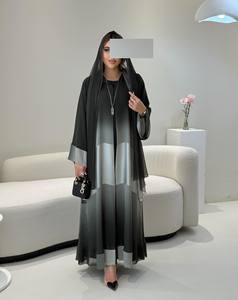 Abaya Muslim Wanita Desain Baru Mexizo, Poliester Gradasi Bernapas dengan Lengan Panjang dan Kerudung, Elegan untuk Musim Semi, Pakaian Pernikahan yang Sopan - Product Image 3