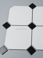Carreaux de sol en porcelaine, mosaïque hexagonale octogonale noire et blanche, crédence de cuisine, carreaux mosaïque pour salle de bain, balcon, salle à manger