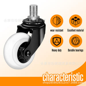 Rueda ZhenNirui de 76 mm x 30 mm para coches de juguete infantiles, rueda giratoria de plástico individual con rosca M16 para reparación - Product Image 1