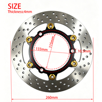 Rotor de frein flottant simple, très demandé, fabrication soignée, rotor de frein de moto populaire pour le marché secondaire