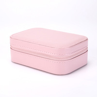 Nouvelle trousse à cosmétiques avec lumière LED sur le miroir à l'intérieur, fermeture éclair, sac à cosmétiques en PU, boîte à maquillage de couleur unie haut de gamme, boîte de rangement, boîte organisatrice