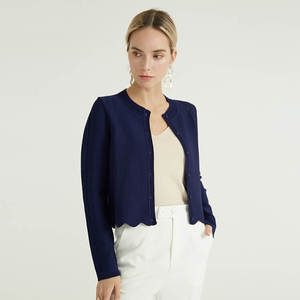 Cardigan en <span class=keywords><strong>laine</strong></span> <span class=keywords><strong>mérinos</strong></span> automne/hiver 2023 Cardigan court en tricot pour femmes pull Cardigans - Product Image 5