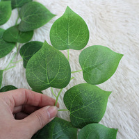 Kunstzijde groene plantenbladeren bos stijl perzik appel eucalyptus dankdag bruiloft feest bloemstuk wanddecoratie