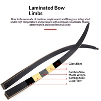 Arc Recurve pour la Chasse et le Tir sur Cible, Ensemble de Tir à l'Arc en Bois Stratifié Technique Réglable 30-50 LB pour Adultes et Jeunes avec Repose-flèche