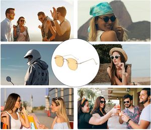 Gafas de Sol Unisex de Diseño de Lujo Personalizadas, Montura Metálica Negra sin Aro, Logotipo Personalizado al por Mayor, Gafas de Sol Clásicas y Elegantes - Product Image 5