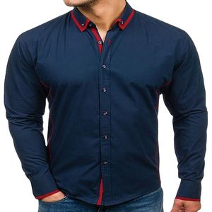 Camisas de Vestir de Diseño Entallado de Manga Larga, Casuales, de Moda, de Marca, Talla Grande, Personalizadas al por Mayor, para Hombre, 100% Algodón, 2020 - Product Image 1