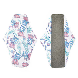 Serviettes Hygiéniques Lavables et Réutilisables en Tissu au <span class=keywords><strong>Charbon</strong></span> <span class=keywords><strong>de</strong></span> <span class=keywords><strong>Bambou</strong></span> pour Femmes et Jeunes Filles, Douces et Respirantes, Protège-Slips Menstruels - Product Image 1