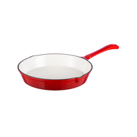 Ensemble de casseroles en fonte émaillée rouge minimaliste et écologique, 19 pièces, prix de gros Bright Houseware