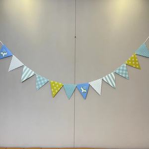 Triangle drapeaux bruant papier <span class=keywords><strong>fanion</strong></span> bannière 12 pièces papier de soie glands <span class=keywords><strong>guirlande</strong></span> pour mariage bébé douche fête des pères Diwali - Product Image 3