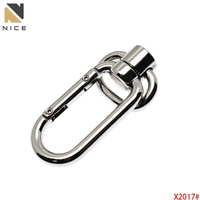 Kait Putar Logam Tugas Berat, Gantungan Kunci Putar, Gesper Ekor yang Dapat Diputar untuk Tas Kerja, Tas Ransel, Perlengkapan Carabiner Grosir