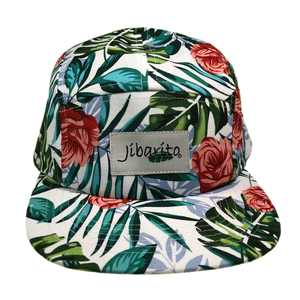 Chapeaux de baseball unisexes à bord plat en polyester imprimé de <span class=keywords><strong>fleurs</strong></span> vintage à 5 panneaux Casquette de camp personnalisée avec vos personnages brodés <span class=keywords><strong>d</strong></span>'étiquette - Product Image 1